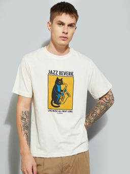 max - URB_N Men Printed T-shirt - Off White