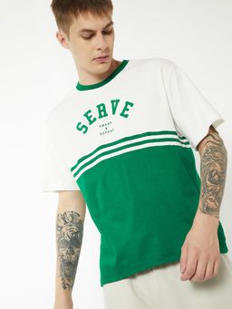 max - Men Stripes T-shirt - Green