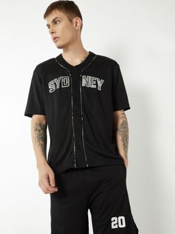 max - Men Printed Sports T-shirt - Black