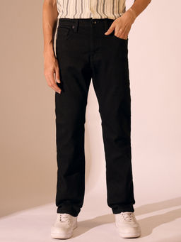 Selected - Mid Rise Straight Fit Black Jeans