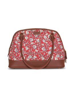 Zouk - Womens Handcrafted Vegan Printed Red Kalamkari Dome Shaped Bag
