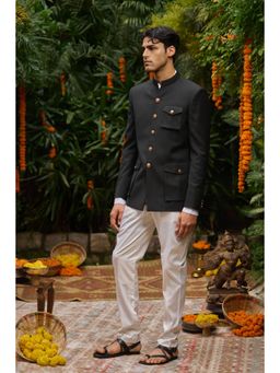 Philocaly - Eclipse Slim Plain Black Bandh Gala