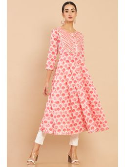 Soch - Women Pink Floral Kurta