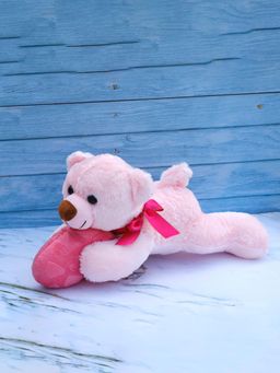 DukieKooky - Super Cute & Adorable Pink Sleeping Teddy Bear Soft Toy (2-6 Years)