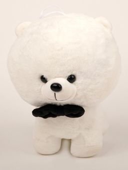 DukieKooky - Super Cute & Adorable White Teddy Bear with Bow Tie Plush Toy (2-6 Years)