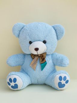 DukieKooky - Super Cute & Adorable Blue Teddy Bear with Bow Plush Soft Toy (2-6 Years)