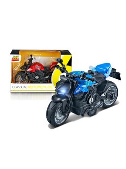 Joy Junction - 1:12 Scale Motor Cycle with Sound, Light and Pull Back (3-12 Years)