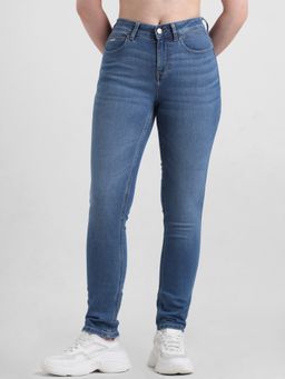 ONLY - Blue Mid Rise Slim Fit Jeans