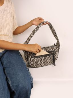 The House Of Ganges - Cushy Handloom Shoulder Bag - Plaster( M)