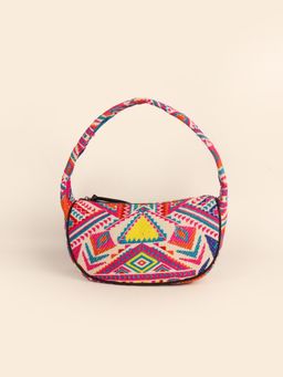 The House Of Ganges - Cushy Handloom Shoulder Bag - Capri Blue (M)