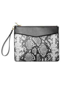 ABELARDO DE MODA - Black Animal Print Leather 16 Inch Laptop Sleeve