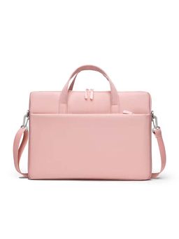 ABELARDO DE MODA - Peach Solid Leather 16 Inch Laptop Bag and Detachable Strap