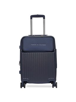 Tommy Hilfiger - Navy Blue Solid Polycarbonate Trolley Bag