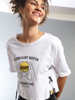 PINACOLADA - White Women Printed Casual Tops