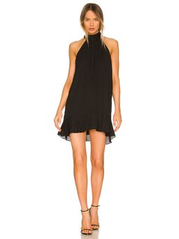 krisa - Ruffle Hem Turtleneck Dress