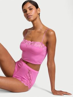 Victoria's Secret - Pink Modal and Lace Trim Straight-Neck Cami & Shorts (Set of 2)
