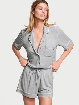 Victoria's Secret - Grey Modal Soft Shirt & Shorts (Set of 2)