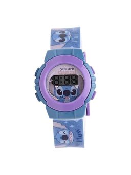 Disney - Stitch Digital Watch For Boys Easy-Read Water-Resistant Blue