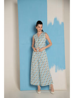 EKOHUM - Ikat Cotton Flex Blue Co-Ord Set