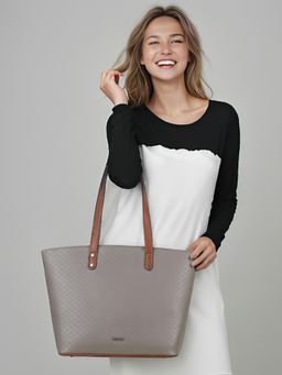 Toteteca - Grey Contemporary Shoulder Bag