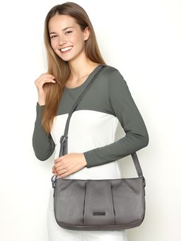 Toteteca - Silver Chic Pleats Sling Bag