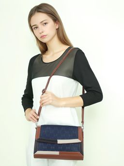 Toteteca - Navy Blue Lux Sling Bag