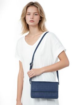 Toteteca - Navy Blue Lux Sling Bag