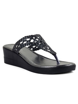 Vanilla Moon - Patterned Metallic Wedges