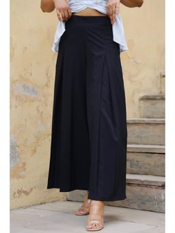 Femme Sequel - Black Palm Palazzo Pants