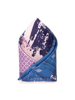 The Tie Hub - Abstract Blue Microfiber Pocket Square