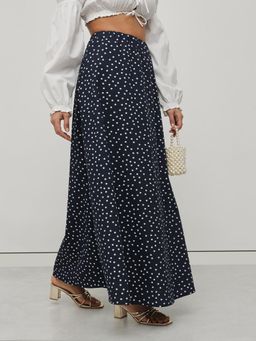 Twenty Dresses by Nykaa Fashion - Women Cotton Polka Dots Printed Maxi Skirt