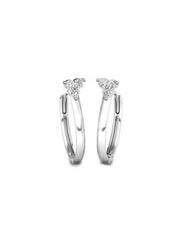 Candere by Kalyan Jewellers - 18K BIS Hallmark White Gold and I2GH Diamond Earrings