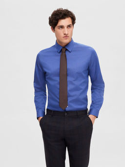 Selected - Blue Slim Fit Full Sleeves Shirt