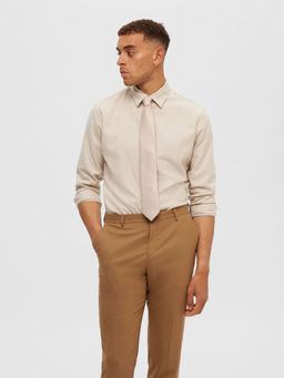 Selected - Beige Flannel Shirt