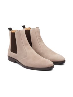 DABLR SHOES - Bolton - Beige Suede Leather Chelsea Boot
