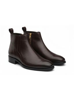 DABLR SHOES - Bradford - Brown Leather Cuban Heel Boot