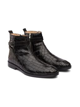 DABLR SHOES - Derben - Black Leather Boot
