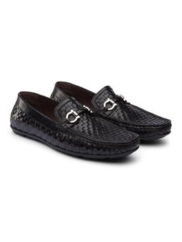 DABLR SHOES - Vienna - Black Handwoven Leather Shoes