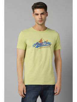 Allen Solly - Men Green Graphic Print Crew Neck T-Shirt