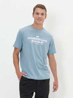 American Eagle - Men Blue 24/7 Graphic T-Shirt