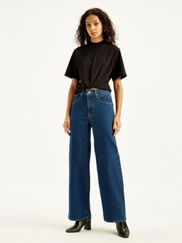 Levi's - Womens High Rise Wide Leg Blue Jeans