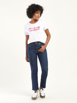 Levi's - Womens High Rise 724 Slim Straight Fit Blue Jeans