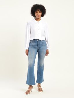 Levi's - Womens High Rise 726 Slim Boot Cut Fit Blue Jeans