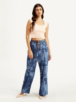 Levi's - Womens High Rise Blue Wide Leg Jeans