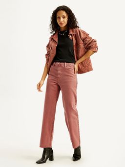 Levi's - Womens High Rise Ribcage Straight Rust Jeans