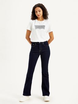 Levi's - Womens High Rise 725 Slim Wide Fit Navy Jeans