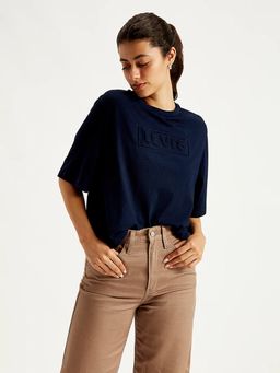 Levi's - Navy Blue Womens Brand Logo Loose Fit T-Shirt