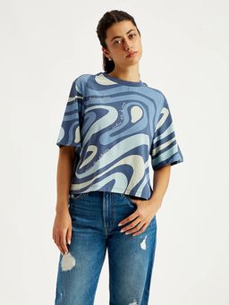 Levi's - Womens Abstract Print Relaxed Fit T-Shirt