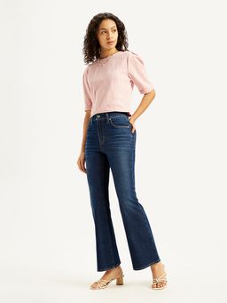 Levi's - Womens Mid Rise 726 Boot Cut Fit Navy Jeans