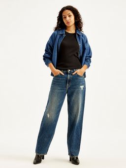 Levi's - Womens High Rise 94 Loose Fit Blue Jeans